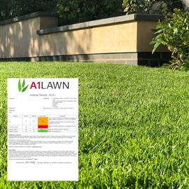 Soil analysis test for lawns, turf and grass areas